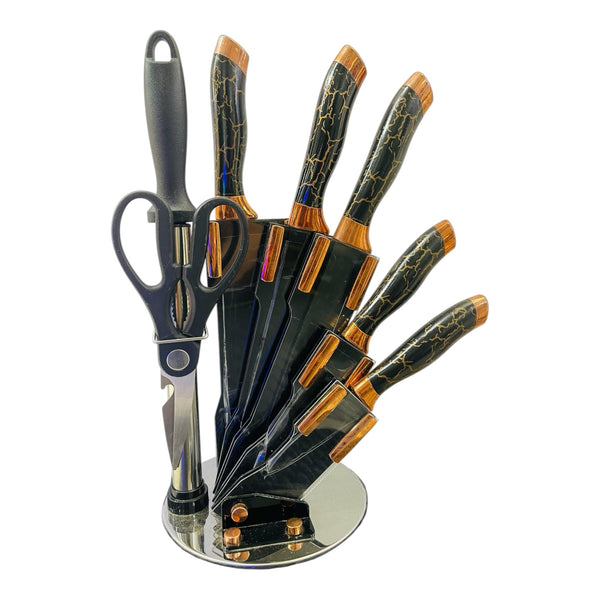 Set de Cuchillos de Cocina Profesional con Base Giratoria